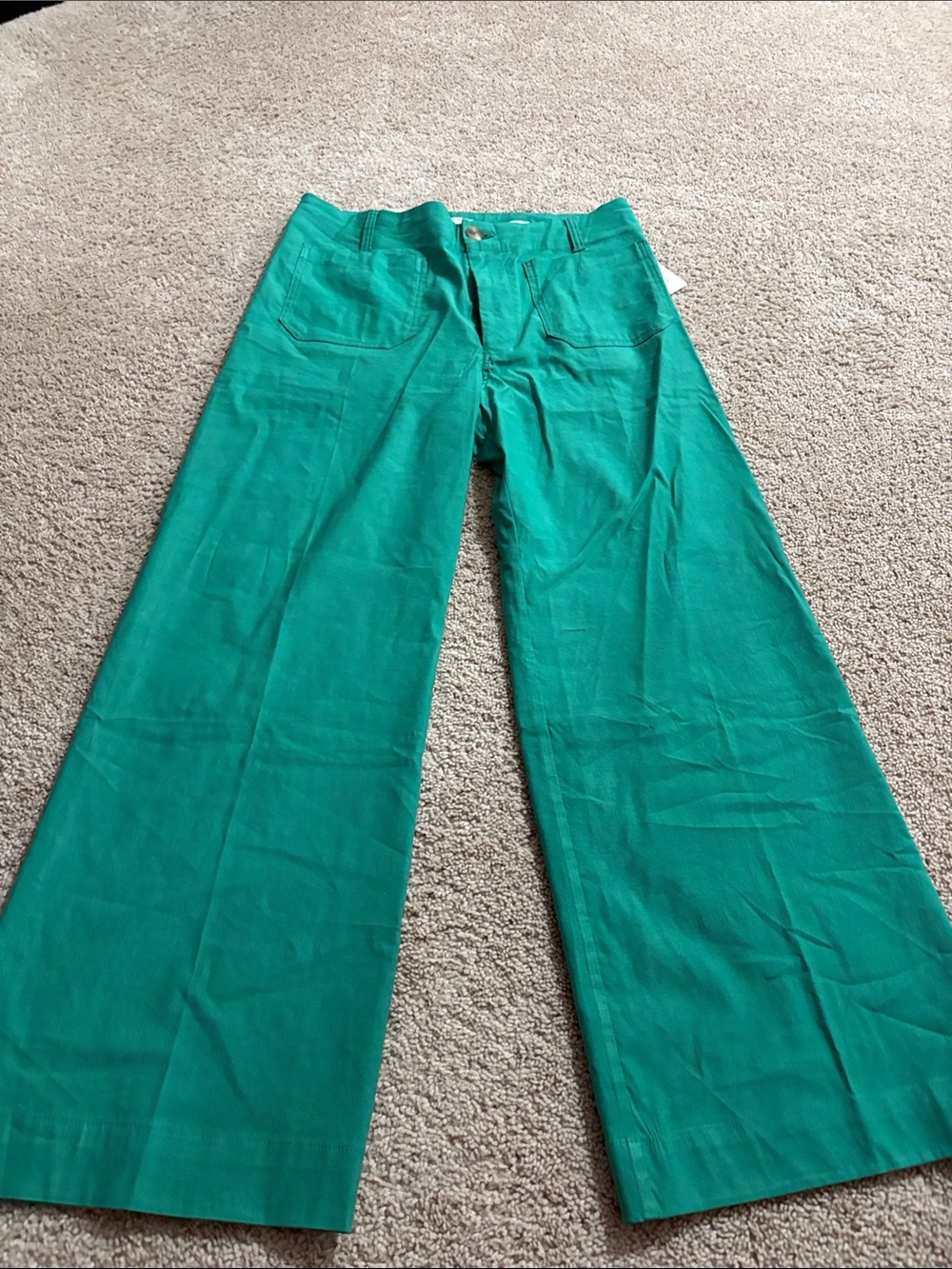 Maeve Colette Wide Leg Pants in Green NWT
